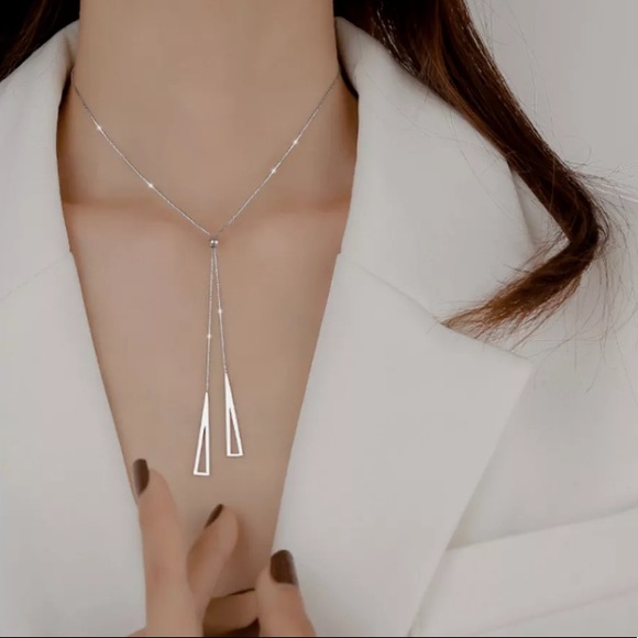 π Sterling Silver Long Adjustable Necklace - Picture 5 of 6